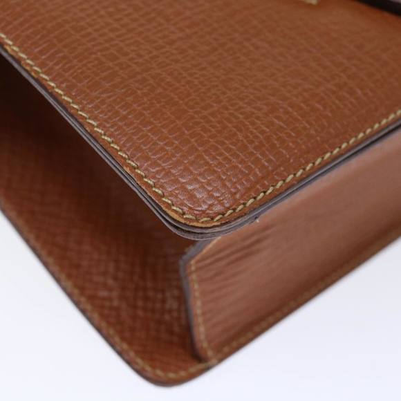 LOEWE Hand Bag Leather Brown Auth 71590 - Picture 9 of 16